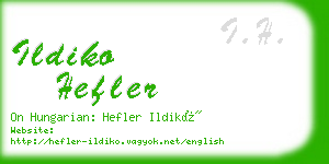 ildiko hefler business card